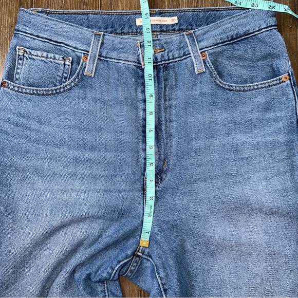 Levi’s Mom Jeans Baggy 90s High Rise Blue Tappered - Picture 6 of 13